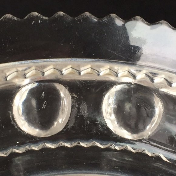 Vintage Cut Glass Bowl Clear Small Candy Nuts Relish Trinket Dish Starburst Etch - Picture 11 of 12